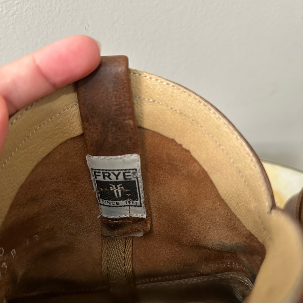 Women’s Brown Leather Harness Boots, Size 7 1/5 - Picture 7 of 16